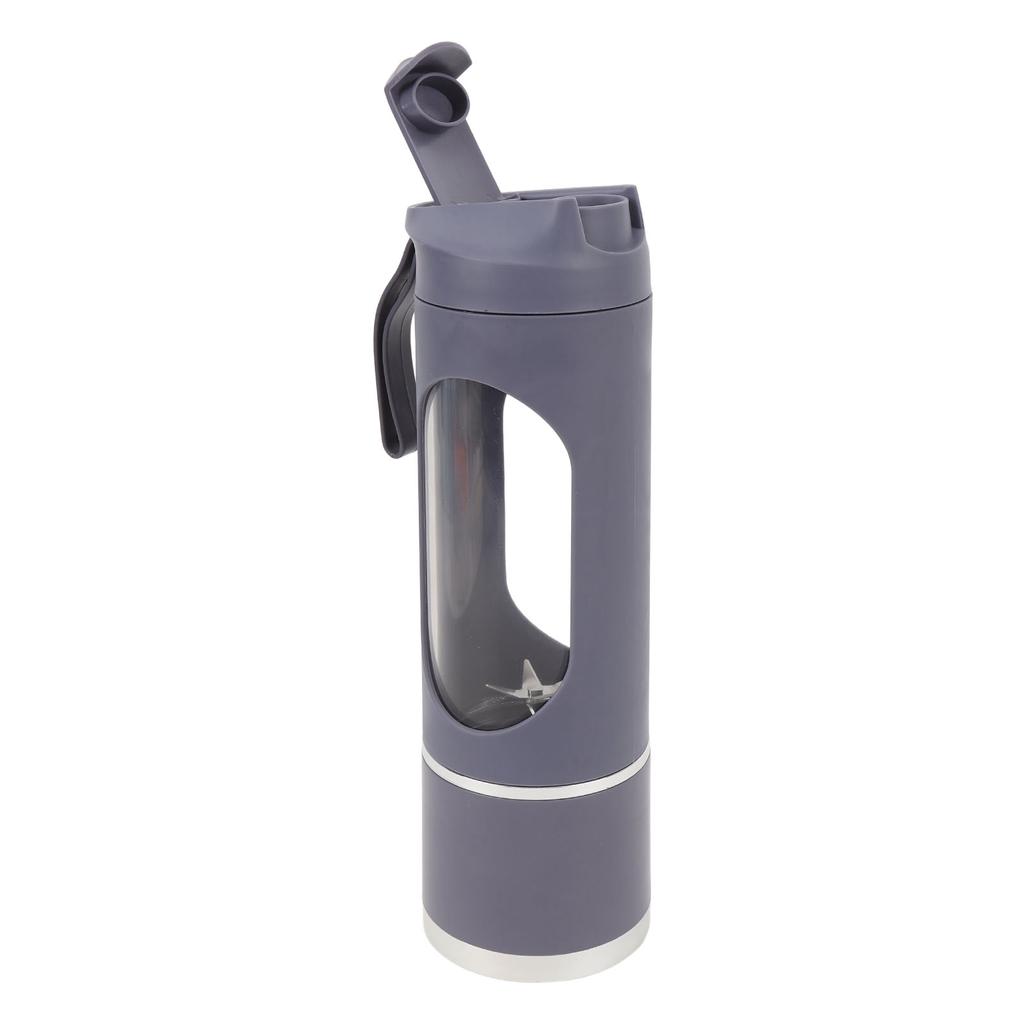 Portable Blender Rechargeable 450ml Blender Cup Portable Juicer Cup for Home Gray Purple