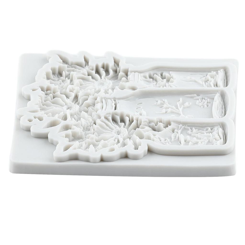 Flower Vase Silicone Molds Lotus Rose Daisy Flower Fondant Mold Relief Flower Mold Cake Decorating Tools Cupcake Topper Candy Chocolate Gumpaste Mold