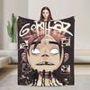 Music Band G-gorillazs Soft Blankets Picnic Plush Throw Blanket Aesthetic Home Decor Flannel Bedspread Sofa Bed Cover