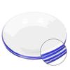 4 Pcs Serving Enamel Dish Set White Platters Enamelware Dishes Vegetarian Diet Dinner Plates