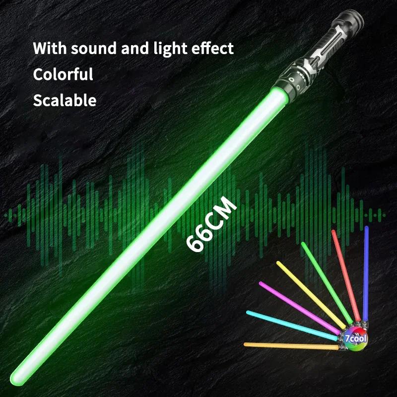

Colorful Extendable Glowing Sword Toy featuring Flashing Lights Red Blue Light Up designed for Children Cosplay Cool Flashing Sword Playthings Present