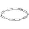 Rose Engravable Bar Link Chain & Stones Daisy Flower Bracelet Fit  925 Sterling Silver Bangle Bead Charm Diy Jewelry