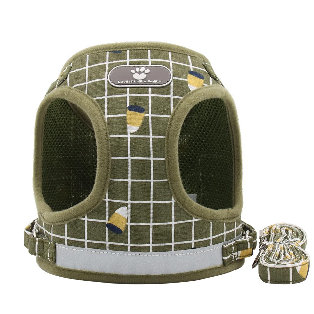 Cat Vest Harness Small Dog Harness for Walking Pet Puppy Mesh Harness with Reflective Strap Step In Adjustable Harness for Cats