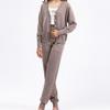 Autumn and Winter V-neck Cardigan Sweater Harlen Pants Set Solid Color Cardigan Sweater Two-piece Set