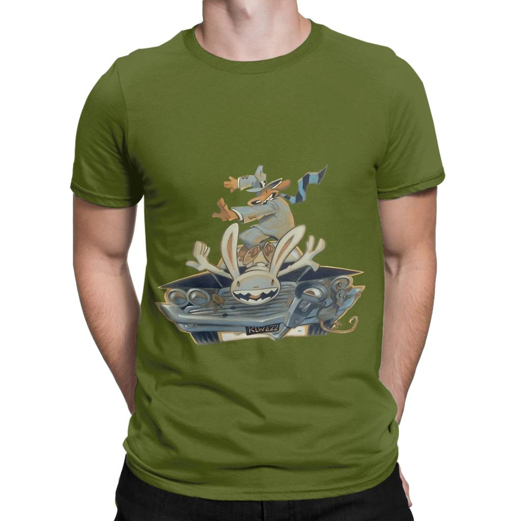 Sam And Max Hit the Road Sticker Graphic 100 Cotton TShirt Sam And Max Hit the Road Tees Tops For Unisex