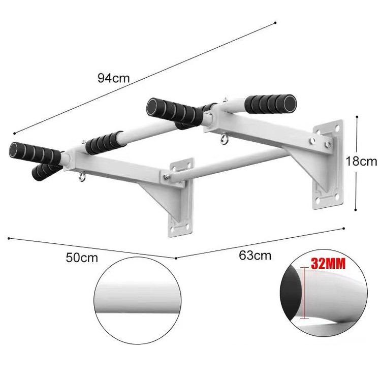 Wall-Mounted Pull-Up Bar: Single & Double Options for Home Fitness