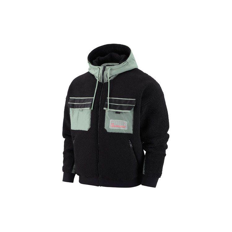 Jordan Velvet Jackets Men's Black Hooded Moderate DQ0385-010
