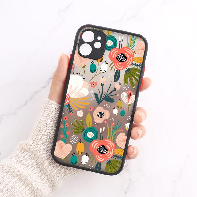 

Чехол для телефона с абстрактной геометрией и цветком для Iphone 11 Funda Iphone 14 Pro Max 13 12 Xs Xr X 7 8 Plus Se 6s Mini противоударный корпус For iPhone 14 ProMax