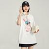 MLB SS23 New York Yankees Cartoon Rabbit Print Breathable Loose Fit Crew Neck Short Sleeve T-Shirt Unisex T-Shirts White 3ATSQ0131-50CRS