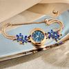 Double Layered Chain Ladies Business Watches Rhinestone Quartz Watch  Accessories