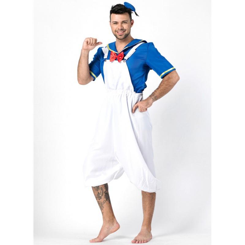 

Костюм для Хэллоуинской вечеринки, мужской Дональд Дак, сценический костюм M