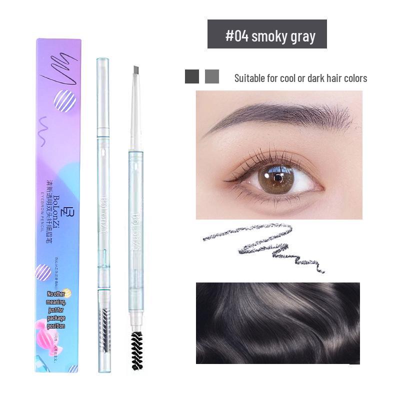 

BoLonZi Двусторонний ультратонкий карандаш для бровей: Треугольный кончик катаны, водостойкий, потостойкий, не размазывающийся. 0.1g