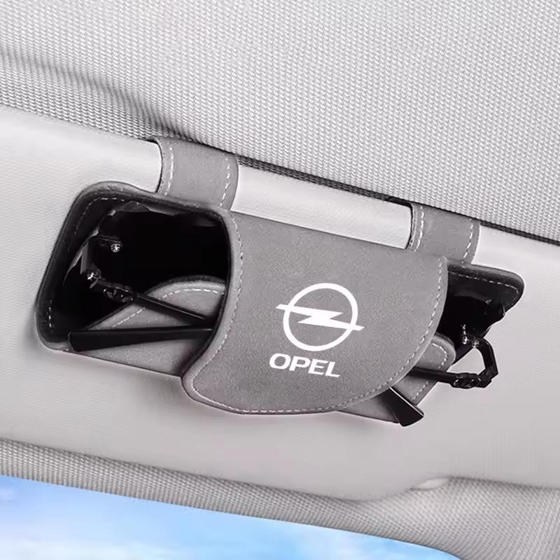 AAAYR1 Car Sun Visor Glasses Case Sunglasses Storage Box Clip For Opel astra j corsa d astra astra k vectra bvectra b insignia vivaro