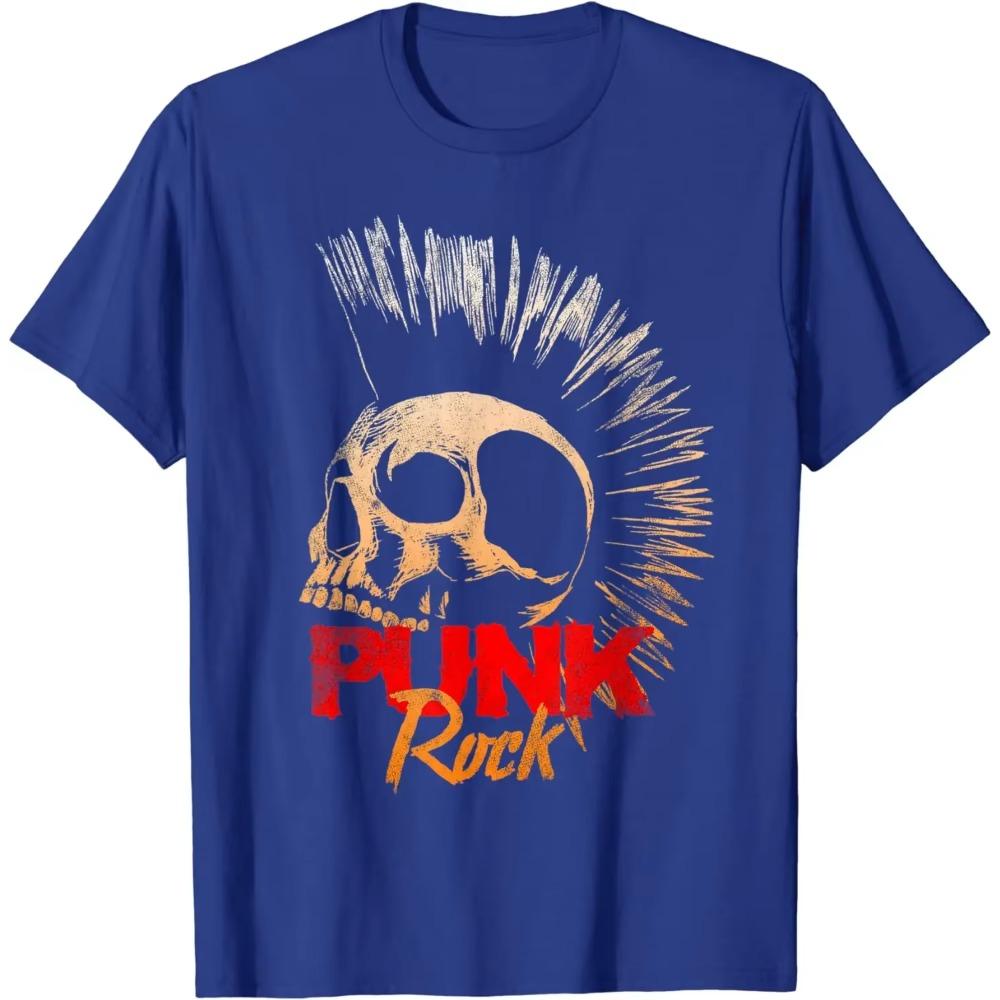 Punk Rock Music Mohawk Skull T-Shirt
