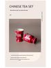 Colorful Glazed Ceramic Baijiu Cups: Creative One-Sip Toast Glasses for Home Use.