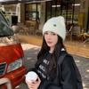Big head circumference pullover hat Winter twist thread hat Knitted hat Fleece thickened warm fashionable versatile ear protector Cold hat