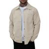 Men's Corduroy Button Down Shirts Casual Long Sleeve Shacket Jacket With Flap Pockets