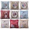 Autumn and Winter Home European Jacquard Pillow Cover with Flower Pattern Sofa Cushion Soft Package Headrest Hug Pillow Cover (No Pillow Core)