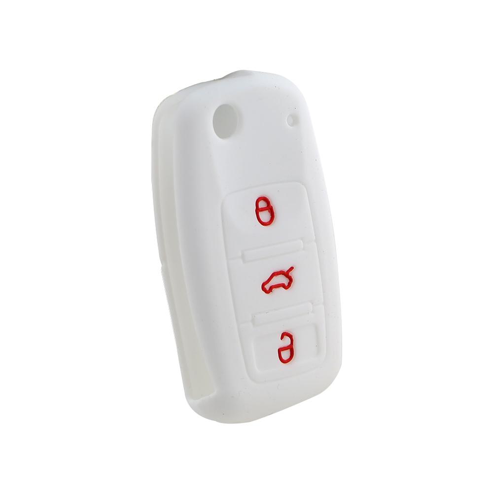 Car Key Case for Volkswagen VW POLO Tiguan Passat B5 B6 B7 Golf Beetle Bora Silicon for Skoda Octavia Key Cover Shell Protector