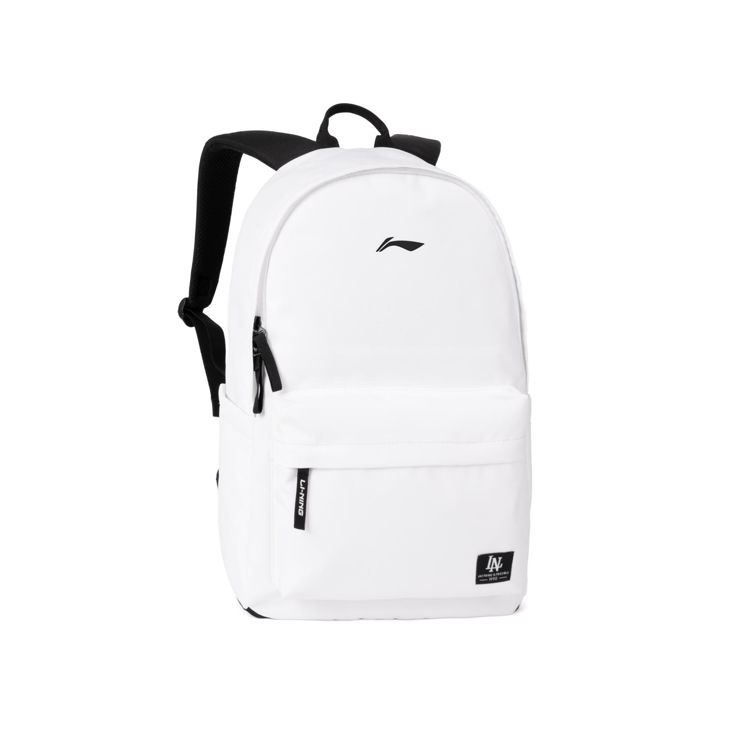 

New LiNing Polyester Water Repellent Backpack Regular Unisex Black White ABSU637-3 31.5*15.5*45.5CM