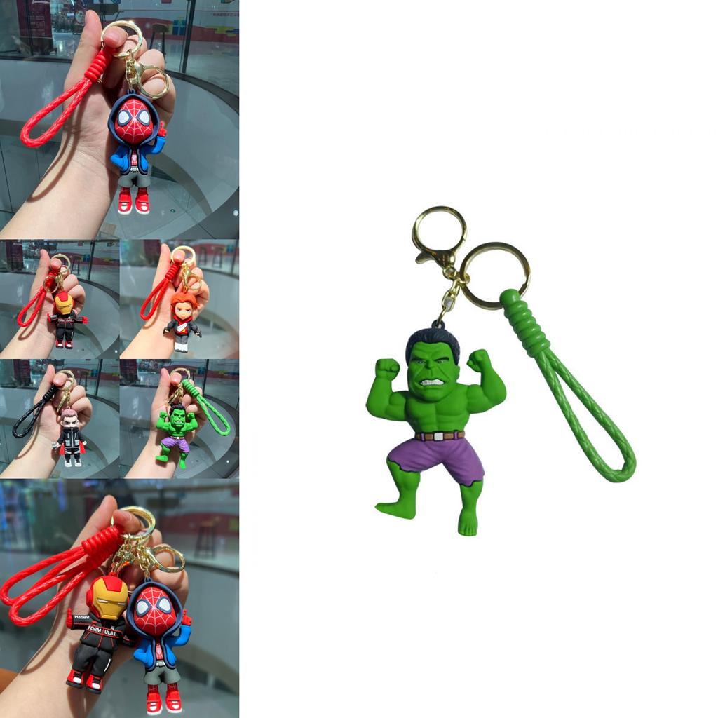 Adorable Superhero Keychain Silicone Avenger Series Key Ring For Car Keys Gifts