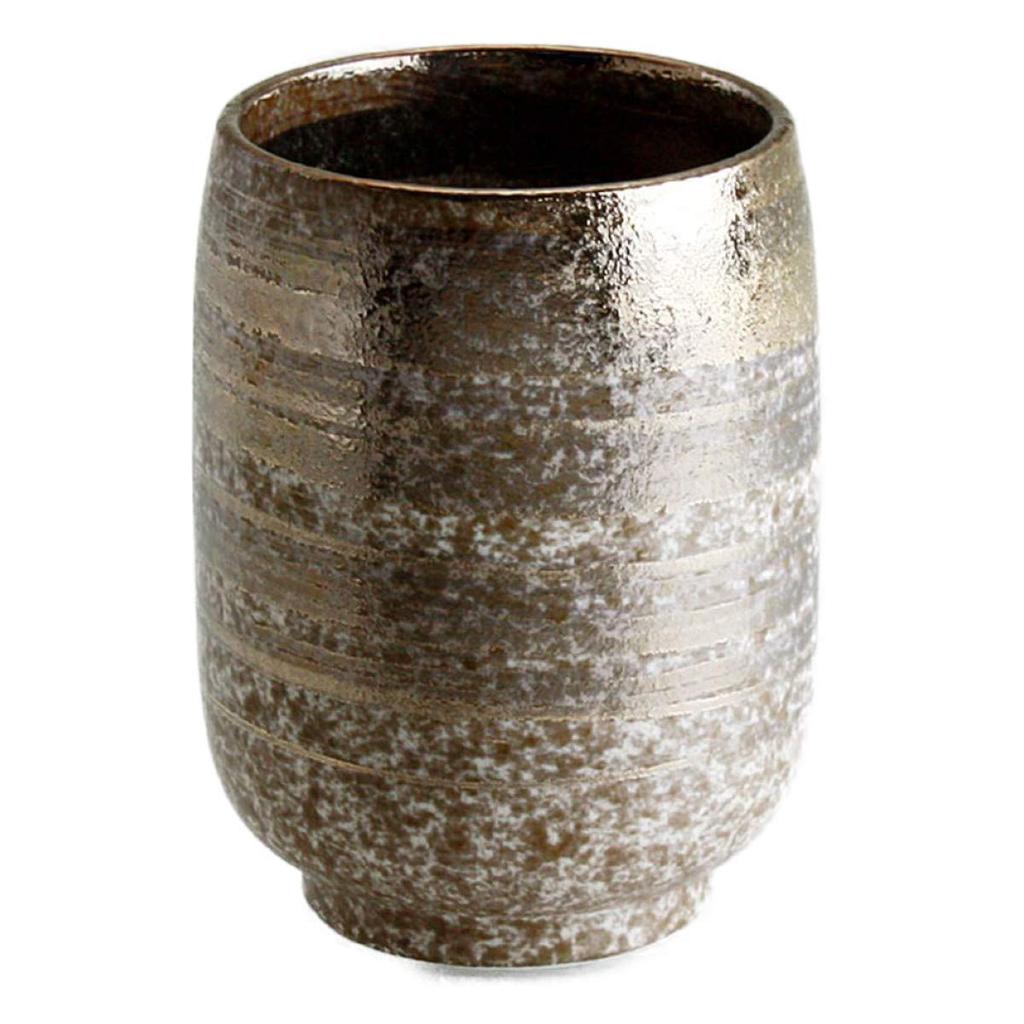 CtoC JAPAN Taiko Cup x Blown Gold Brush Arita Made in Japan (Large), Multi-Color, 6.5 8.6cm, 220cc, Tea-Colored (Elegant Brush), Toetsugama, Ware,