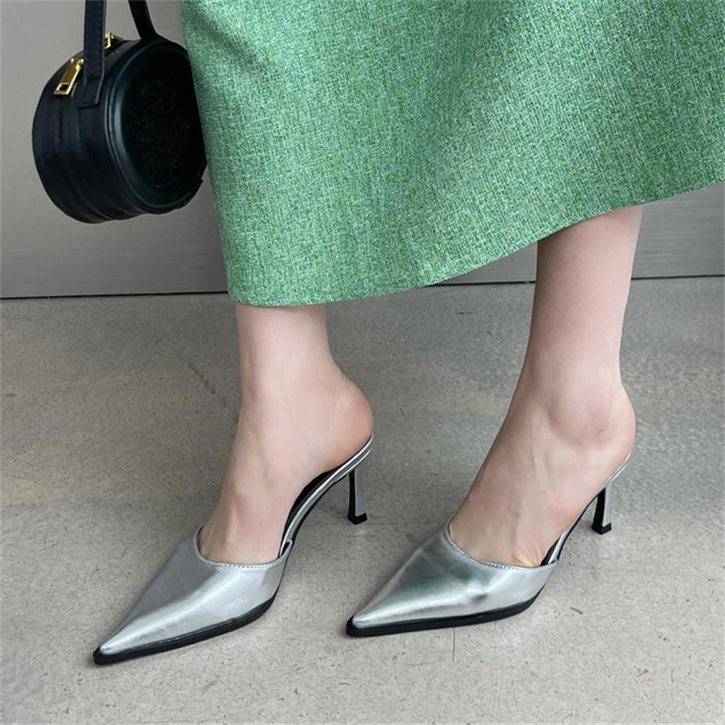 Fashion Eilyken Women Pumps Slipper Fashion Pointed Toe Shallow Thin High Heel Shoes Elegant Slingback Mules Tacones Mujer