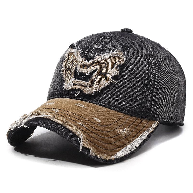Vintage Distressed Denim Baseball Cap - Streetwear Edition