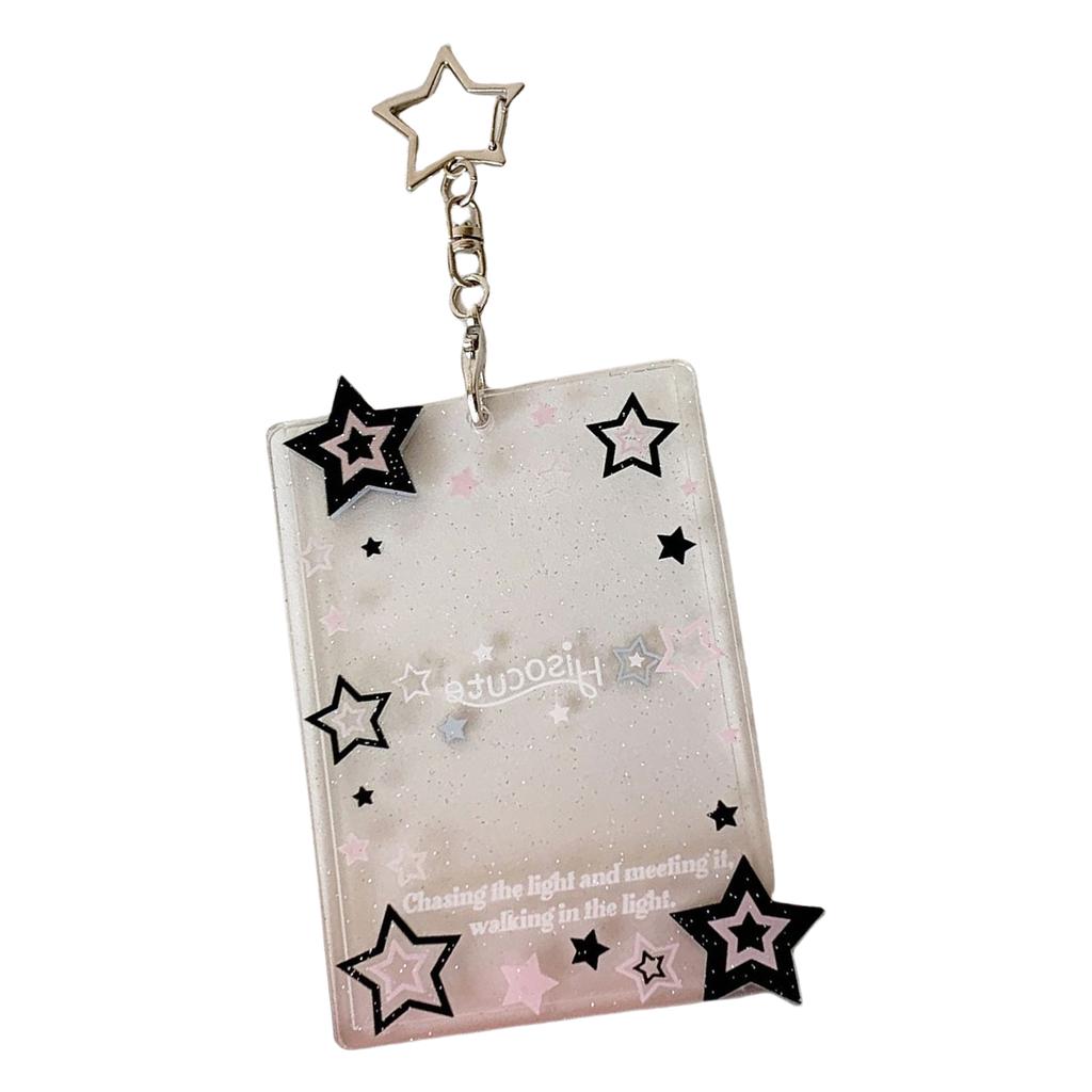 Unique Acrylic Star Card Holder Keychain Accessory Designed For Fans To Easily Carry And Display Idol Photo Cards