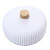 Round Plastics Divided Serving Tray with Lids Individual Dishes Storage Containers Serving Platter for Snack Fruit