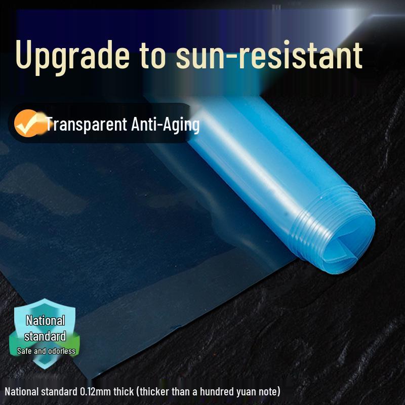 Thickened Waterproof Transparent Tarpaulin for Outdoor Rain and Sun Protection