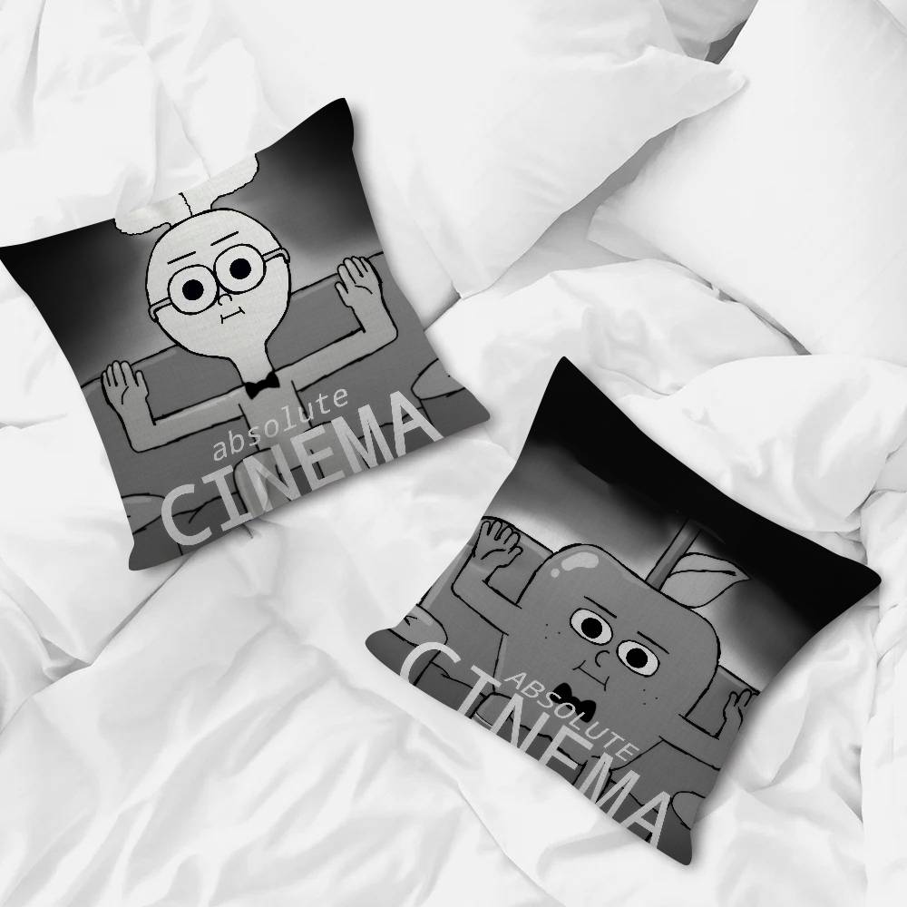 Anime Comedy Food A-Apple And Onion  Cushion Cover Car Throw Pillow Case For Sofa Car Christmas Gift