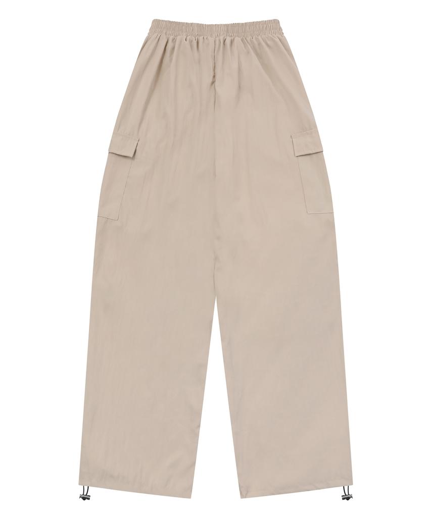 MUCENT Gross Poly Parachute Pintuck String Cargo Pants Unisex (5 Colors)