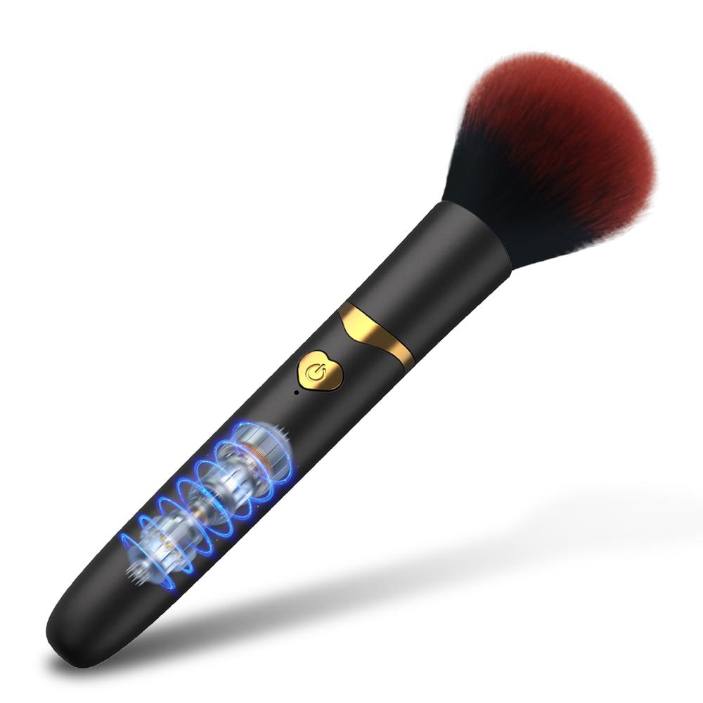 Vibrating Makeup Brush Massager Strong Shock Female Orgasm Clitoral Stimulator 7 Speed AV Wand Vibrator Adult Sex Toys for Women