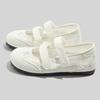 Low-cut Women's Shoes Velcro Round Toe White Shoes Flat-bottomed Breathable Single Shoes