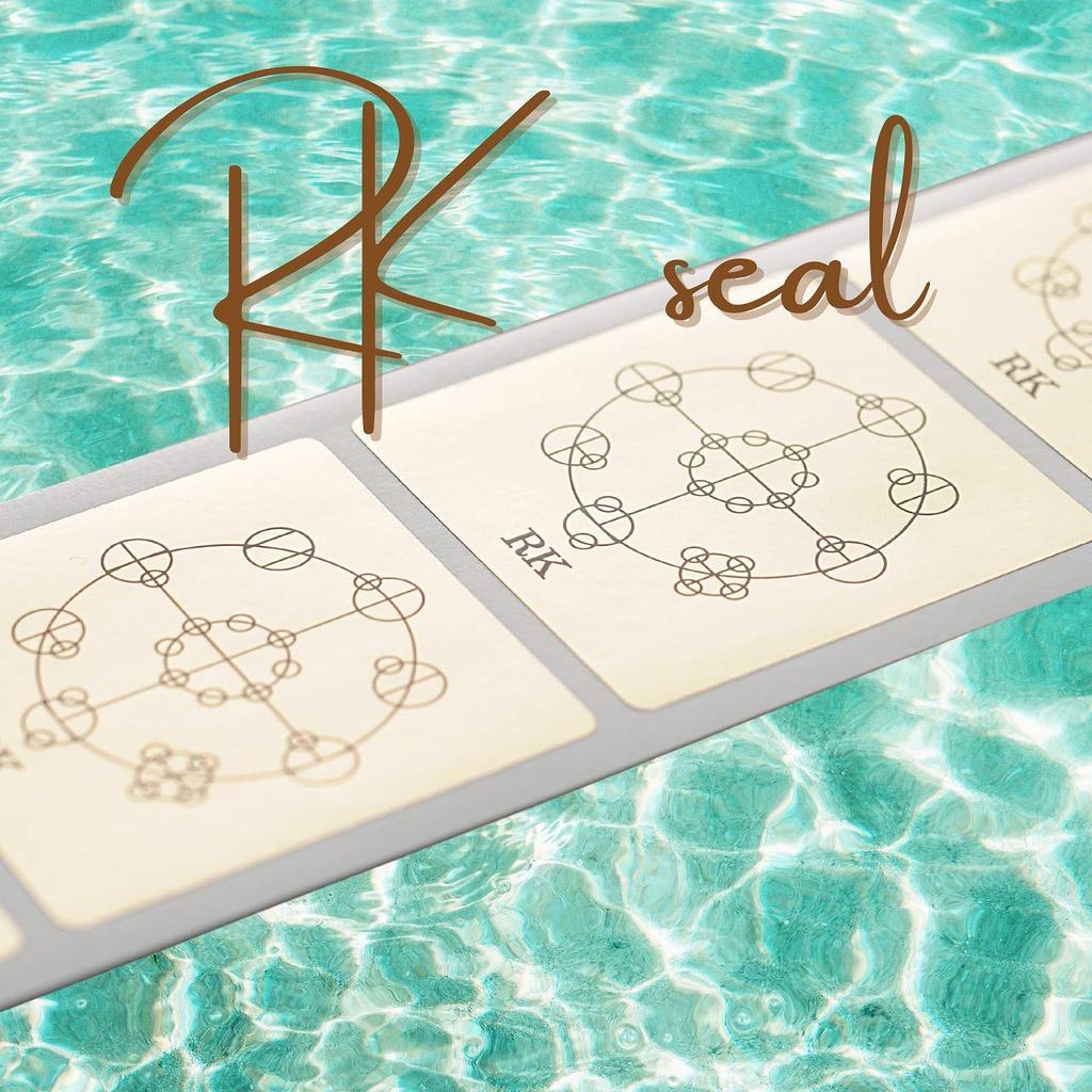 Lucky RK Towel Handkerchief RK Sticker 3 Sets Item (orange & Black) + (5 Pieces)