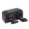 2 Holes Tent Base 3.1A Dual USB Car Charger With LED Digital Voltmeter Power Socket  for Truck Motorcycle Boat ATV
