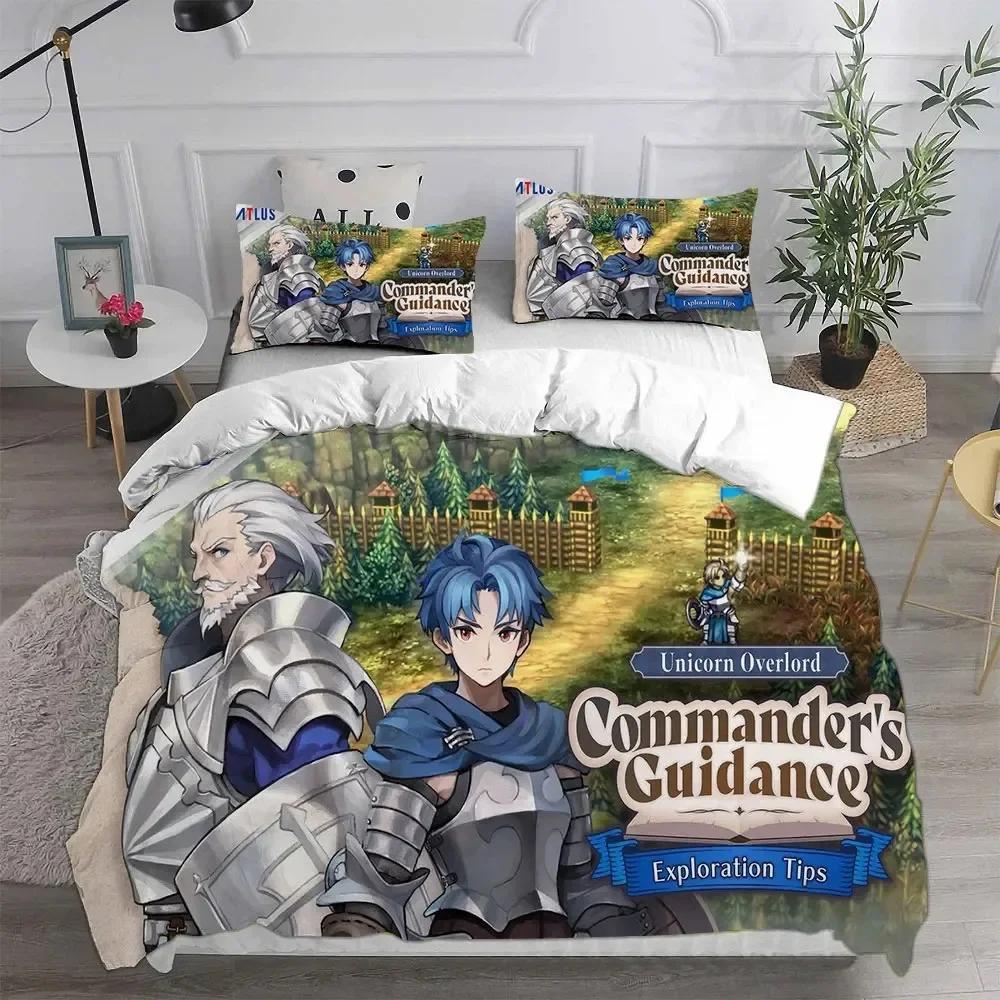3D Printed Game Unicorn Overlord Bedding Sets Comforter Quilt Bed Cover Duvet Cover Pillow Case Sets Kids Adult Size