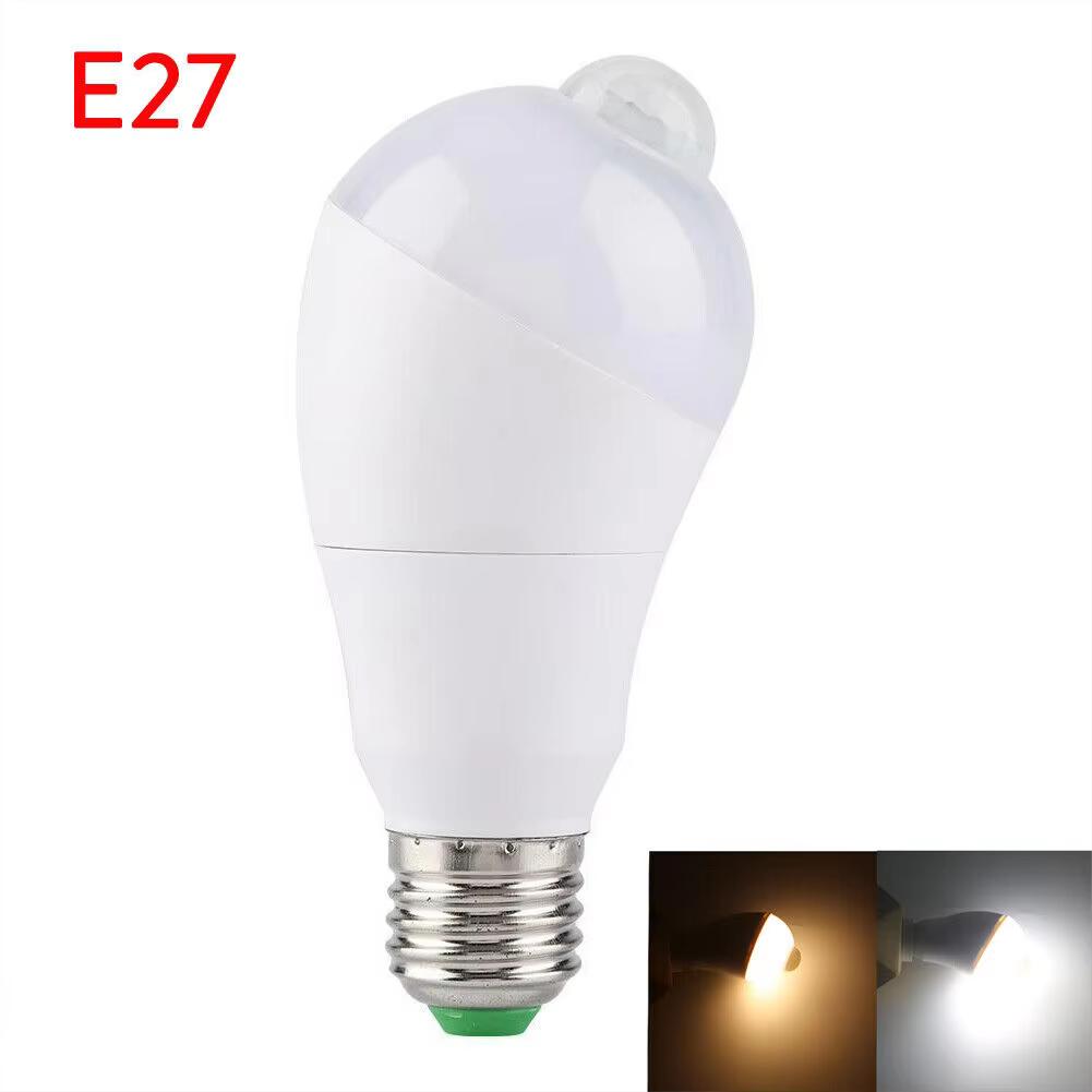 

Light Bulb With Motion Sensor 7W 9W E27 E26 B22 Detector Light Dusk To Dawn Auto On/Off LED Night Light Human Induction 85-265V 5W&Warm White