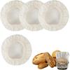 4 Pack Sourdough Starter Jar Cover Cloth, Reble Linen Covers Elastic Sourdough Starter Container Washable Breathable Cotton Cloth Bowl Lid for Mason
