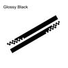 2PCS Car Side Skirt Stickers Sports Racing Stripes Car Grid Pattern Vinyl Decals Auto Body DIY Decoration Stickers Accessories