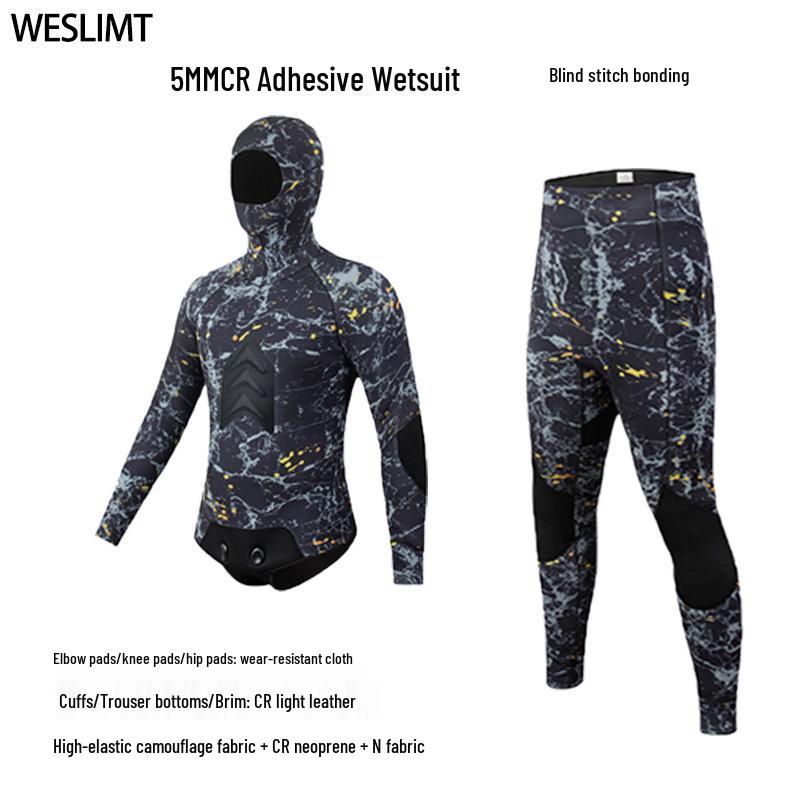 5mm Thickened Plus Size Winter Wetsuit - Cold-Proof, Jellyfish Protection for Swimming & Surfing