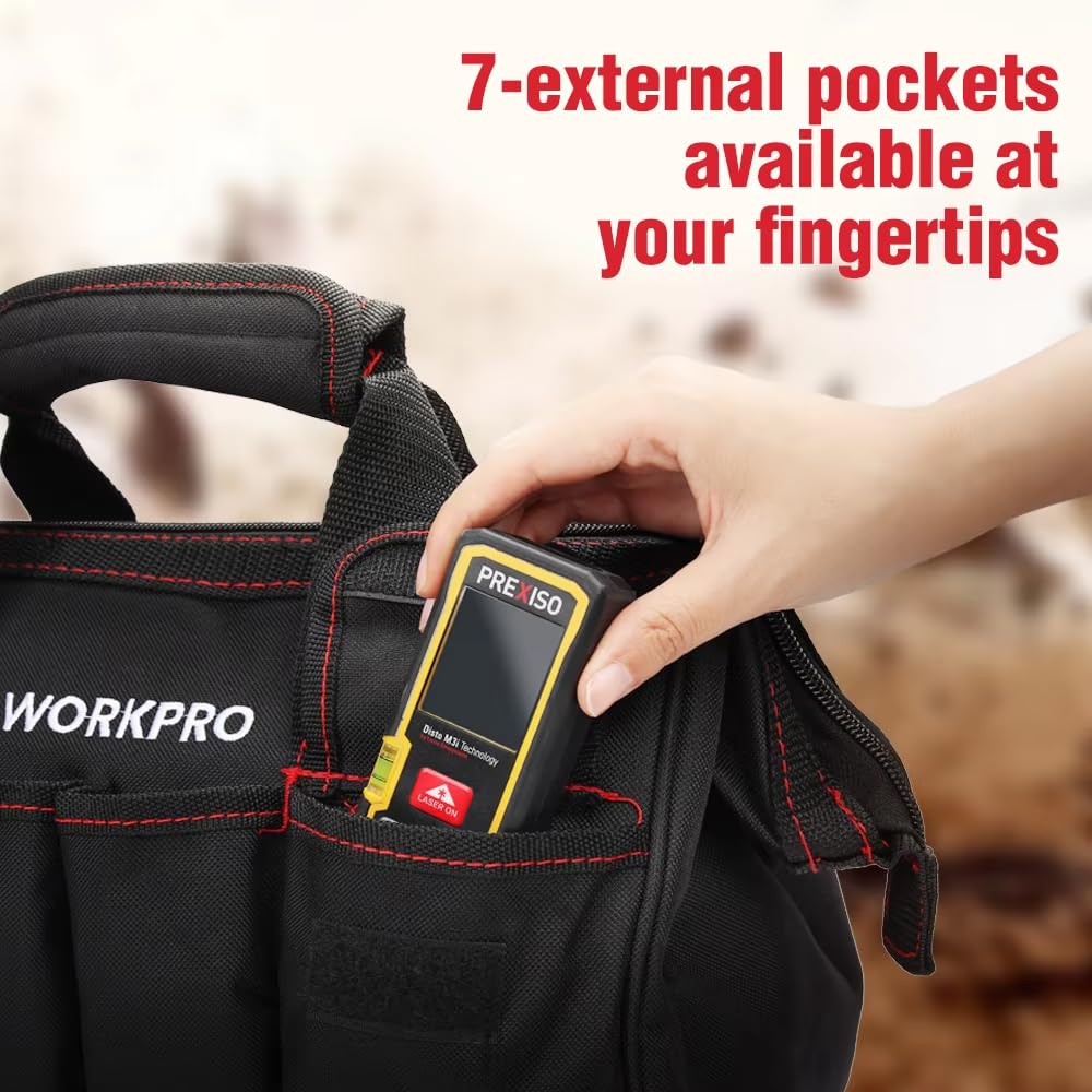 zmart WORKPRO 18 inch 46 cm Tool Bag 600D Tool Holder Tool Box Tool Box Repair Bag