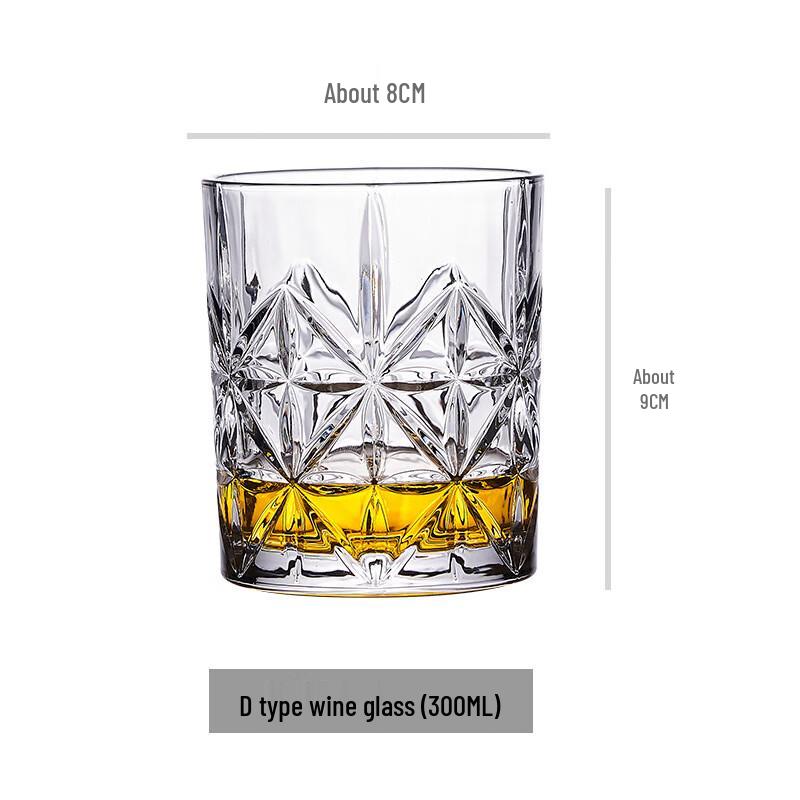 WZ Classic Crystal Glass Whiskey & Beverage Tumblers 300ml 4-pack