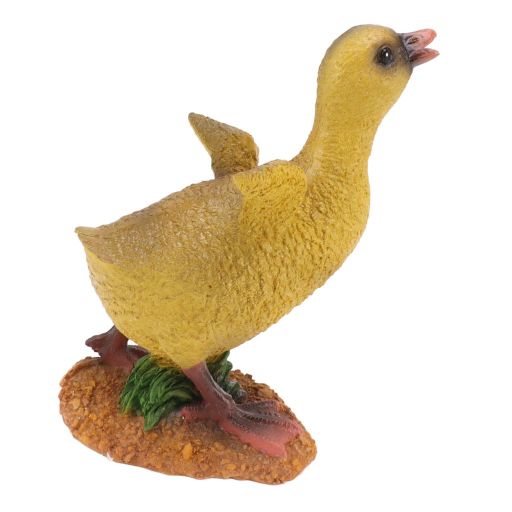 Harz Entenküken Statue Ornament Kleine Entenfigur Handwerk für Desktop Outdoor Gartendekoration Graue Ente