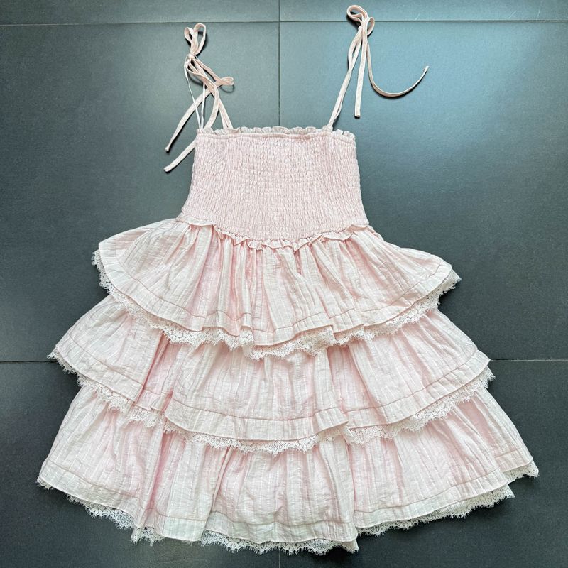 Foreign Trade Order New French Style Sweet Ballet Style Sling Luoli Dress Cute Fluffy Cake Skirt