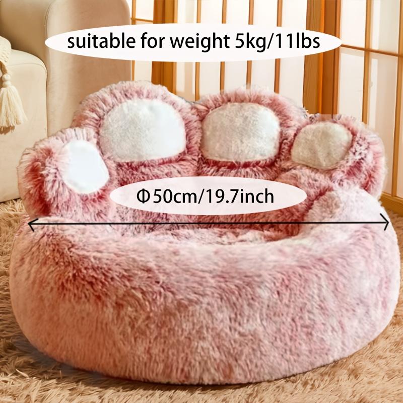 

Fluffy Dog Bed Large Pet Products Dogs Beds Sofa Cute Bear Paw Shape Pets Kennel Mat Puppy Cats Supplies Basket Pet Accessories 50CM