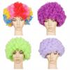 Fun Colorful Afro Wigs Perfect for Halloween Carnival Parties Set of 4