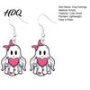 Cute Halloween Jewelry Pink Heart Ghost Earrings, with Bow Drop Non-oxidizing Earrings Lightweight Acrylic for Girls Women