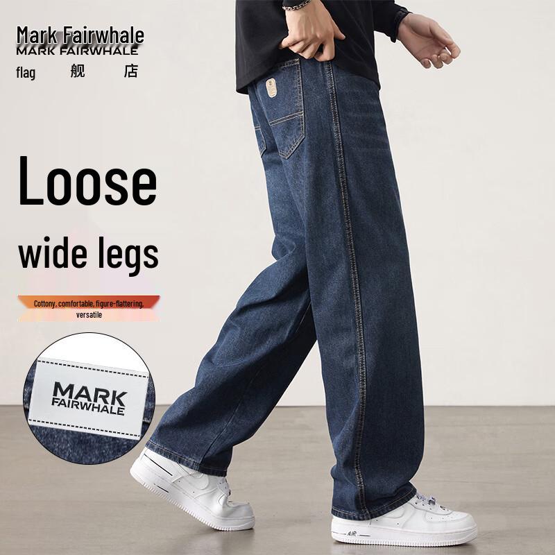 MARK FAIRWHALE Men s Loose Straight-Leg Casual Jeans 31
